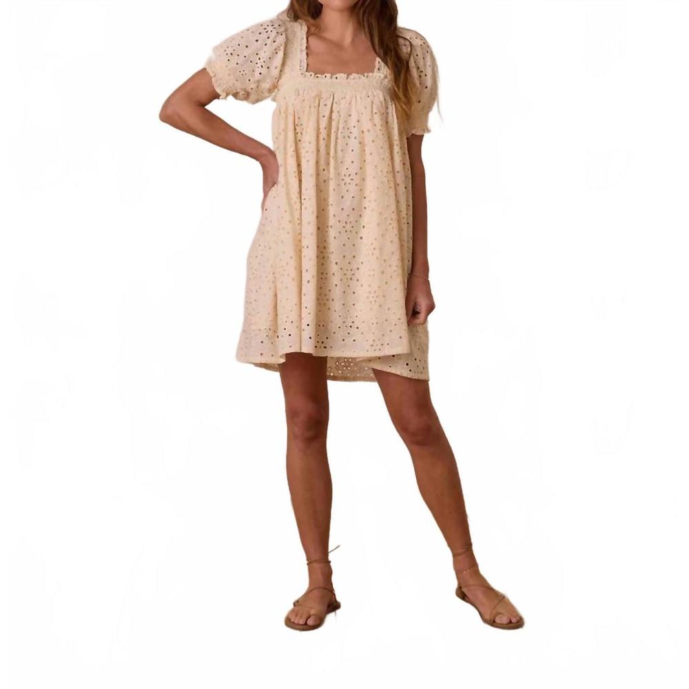 NEW RYLEE + CRU milan dress in natural - Picture 4 of 4